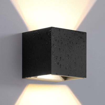 Matte Black 10cm H Outdoor Sconce