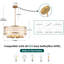 Lustre tambour 6 lumières 19,68 "à intensité variable moderne avec abat-jour en tissu blanc-1910037554