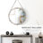 Kyng Solid Wood Round Mirror with Hooks