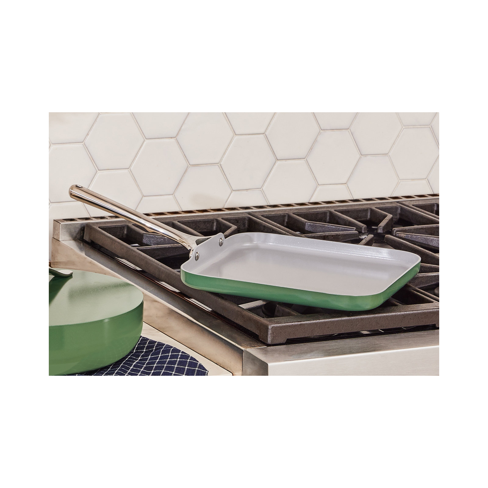 Caraway 11" Square Flat Griddle Pan, Sage