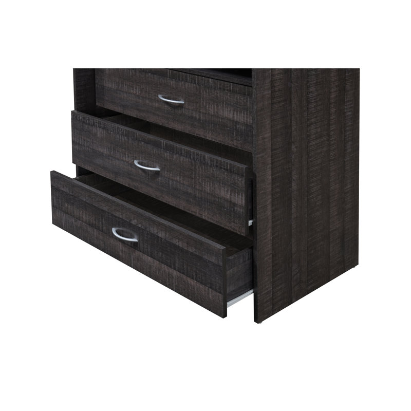 Commode 3 tiroirs Albury, Noyer