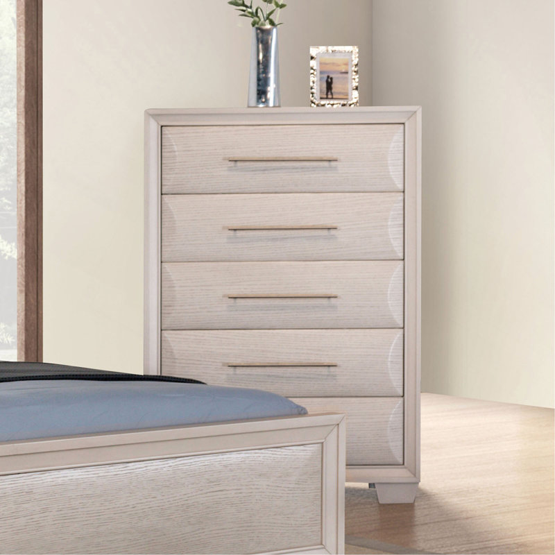 Commode de style transitionnel 1Pc avec finition à queue d'aronde anglaise et française