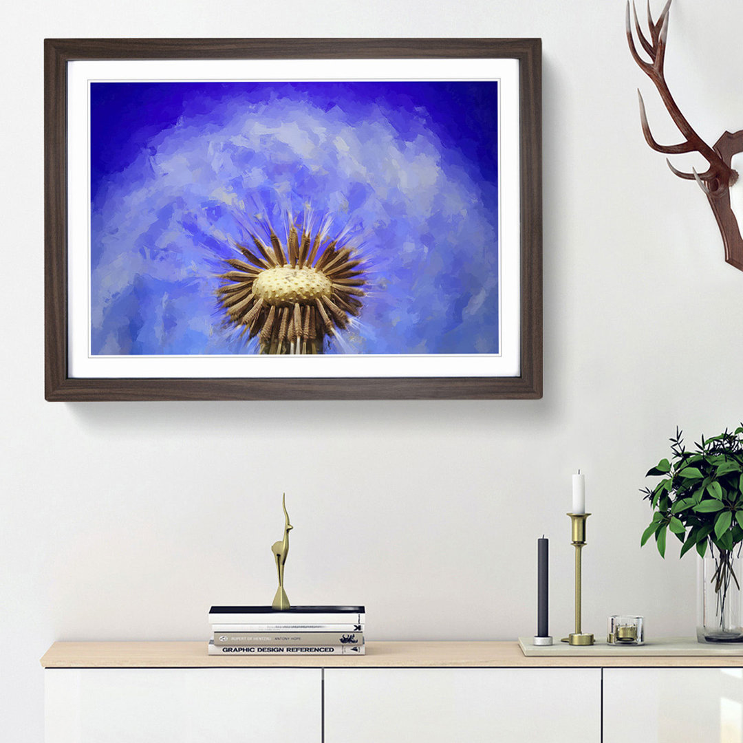 Swirling Dandelion Seeds in Abstract - Framed Print