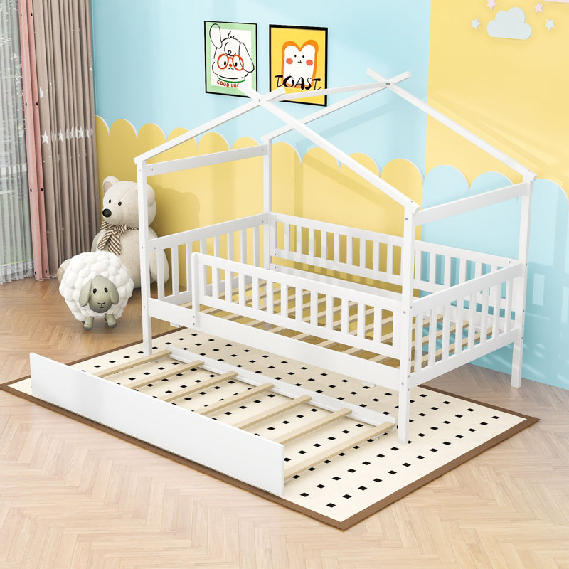 Dustee Wood Daybed with Slats, White, Twin