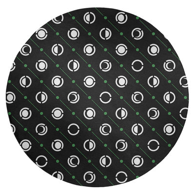 Tapis noir/vert à phases de lune