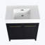 Meuble-lavabo autoportant de 30 pouces avec lavabo en résine, avec porte à fermeture douce, ensemble KD