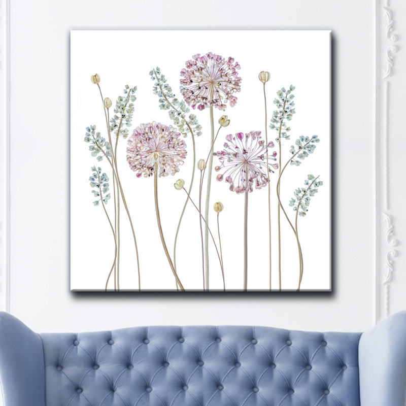 Allium - impression sur toile, H 12 po x l 12 po x P 1,5 po