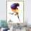 «Colorful Gouldian Finch Bird», reproduction d'art sur toile encadrée