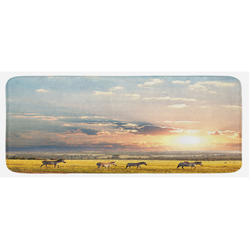 Eclectic Polyester Kitchen Mat