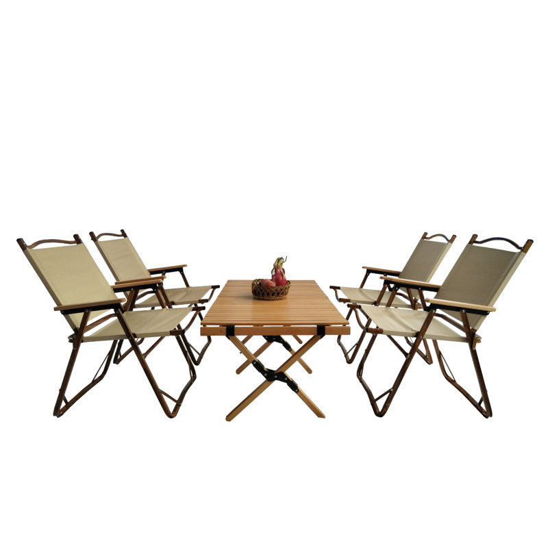 Multi-Function Foldable And Portable Dining Set, 1 Dining Table & 4 Folding Chairs