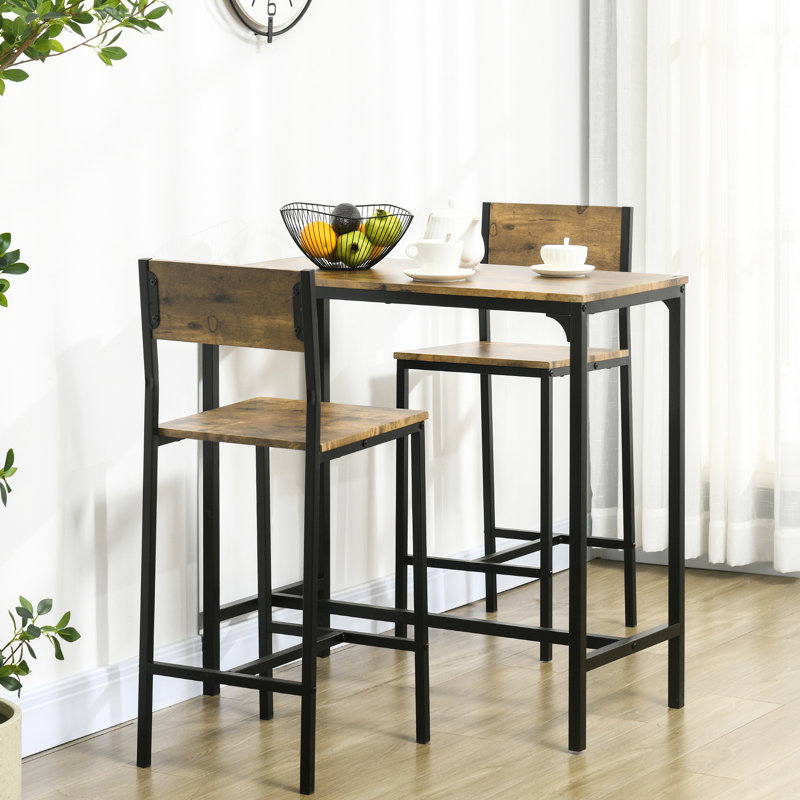 Table de bar et chaise 3 pièces Industrial