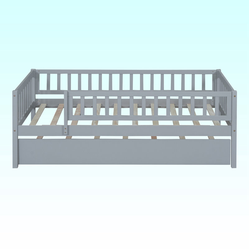 Solid Wood Daybed, Gray, Twin