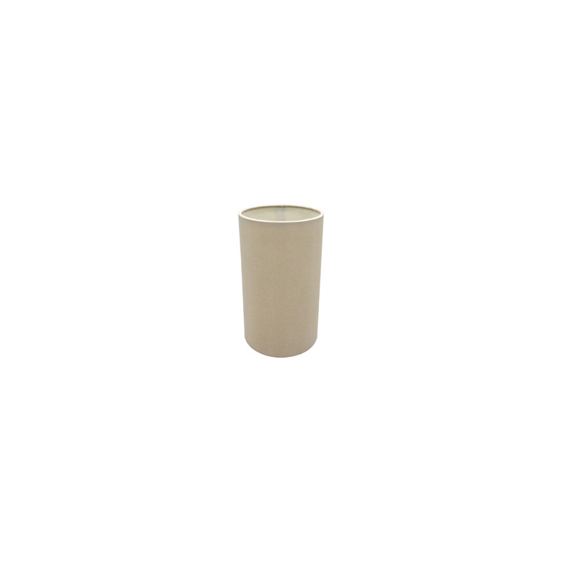 20cm H Faux Silk Drum Lamp Shade, Nude Beige