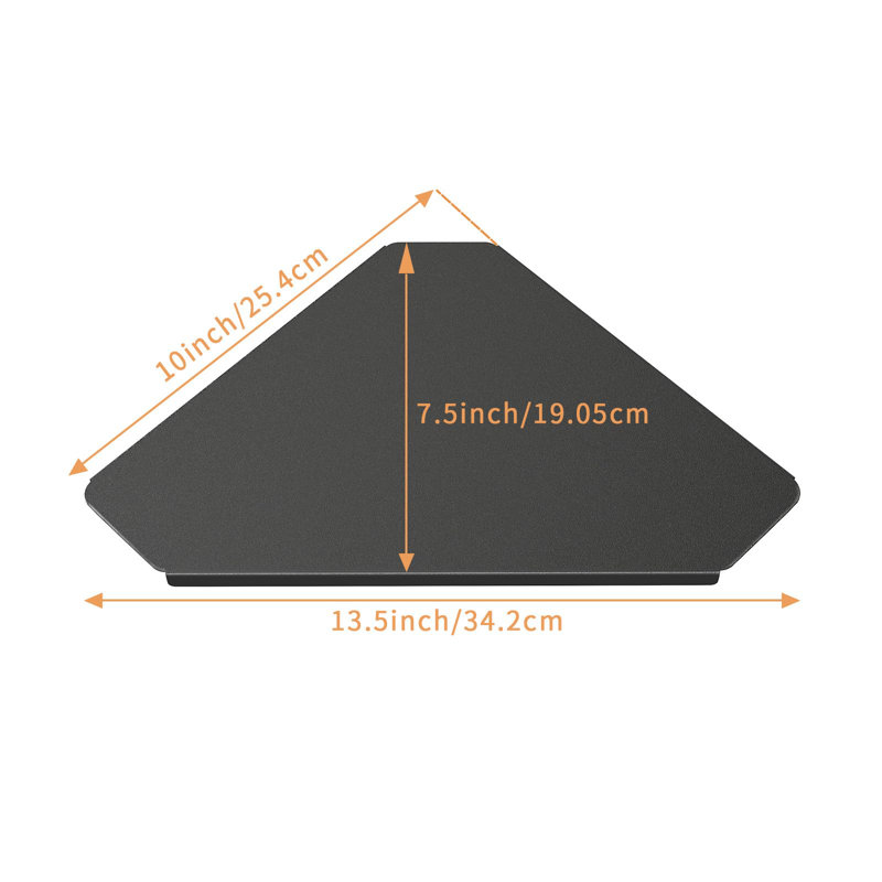 Small Wall Mounted Floating Corner Shelves Metal Black Pack(Black)
