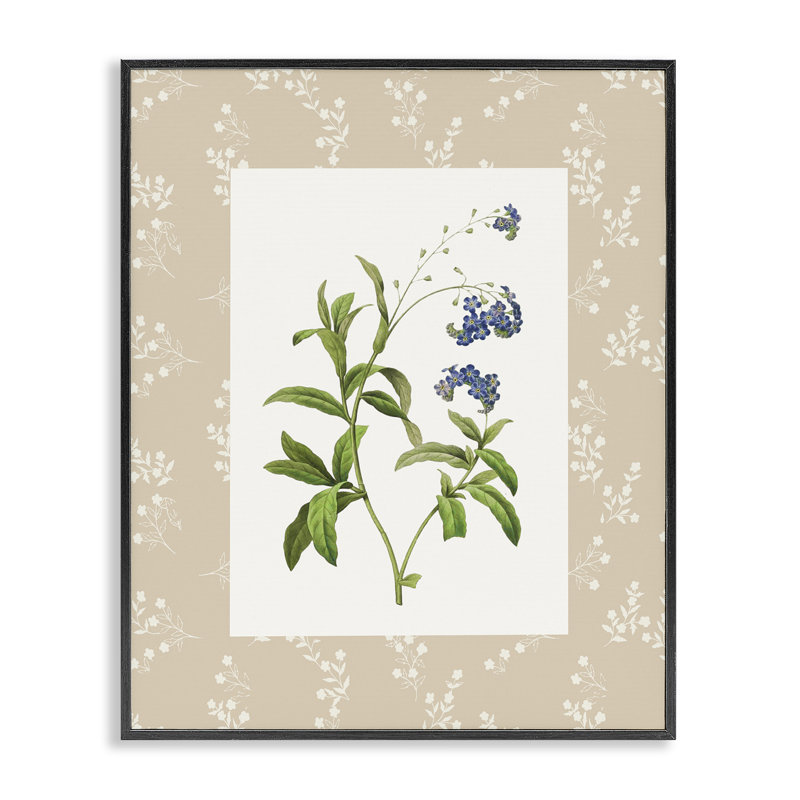 «Botanical Plate Design», giclée encadrée, design par Val Rhodes, Giclée encadrée noir minuit, H 30 po x l 24 po