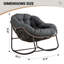 Fauteuil Papasan berçant surdimensionné pour patio-1856238039