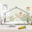 Twin Floor House Bed, Wood Twin Floor Bed Frame With Headboard & Footboard-726729342