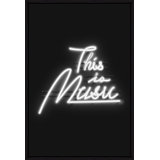 Neon This Is Music Print by David Brown