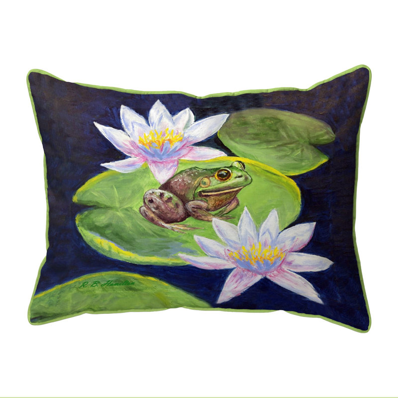 Coussin intérieur / extérieur Frog & Lily, 16 po x 20 po