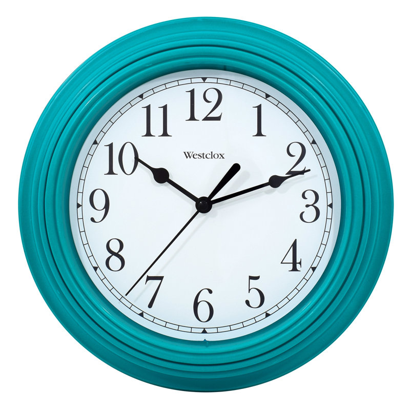 Horloge à quartz de 9 po Westclox, Sarcelle