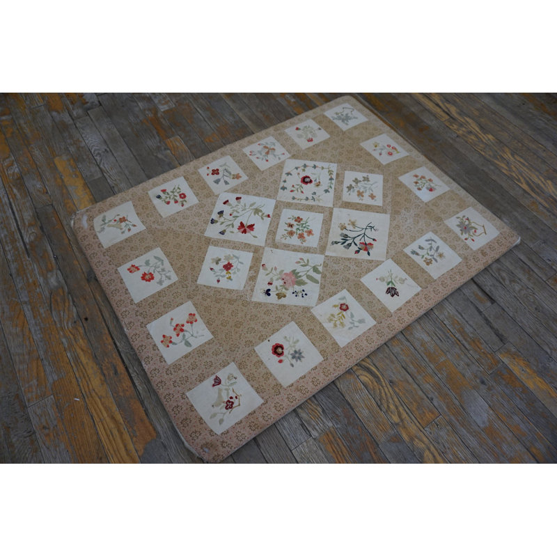 Antique Quilt Small Scatter Size Wool & Cotton Multicolor Rug