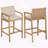 Outdoor Wood Barstool Cushion Strap Fixing Easy Cleaning