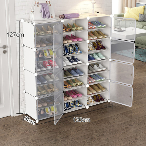 5 Shelves Solid Oak Wood Shoe Rack 100x27x100cm - Complete Storage Solutions