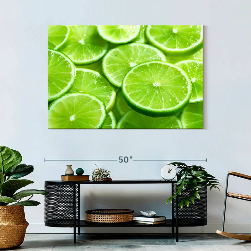 Yarlin Lime Slices, 32" H x 48" W