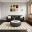 Table basse moderne en cuir fritté clair-66398620