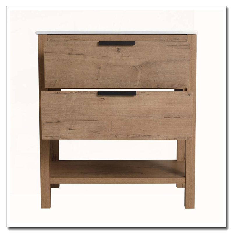 Bathroom Vanity Plywood With Two Drawers Without Basin