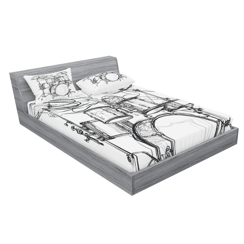 Microfiber Sheet Set, Queen Sheet Set + Fitted Sheet + 2 Pillowcases