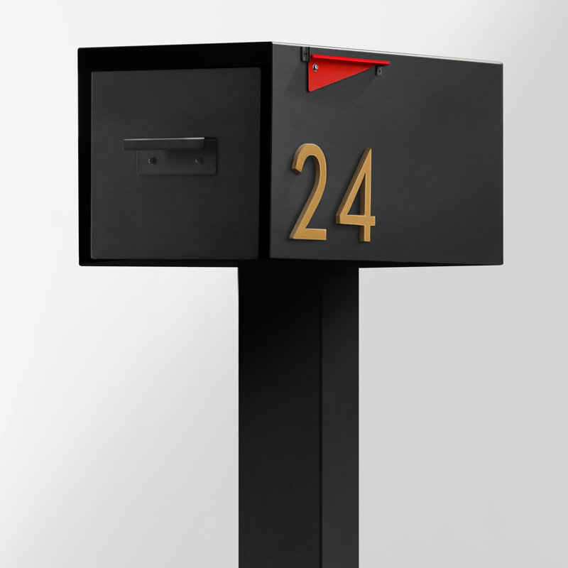 Boîte aux lettres Malone, Noir/laiton, Oui