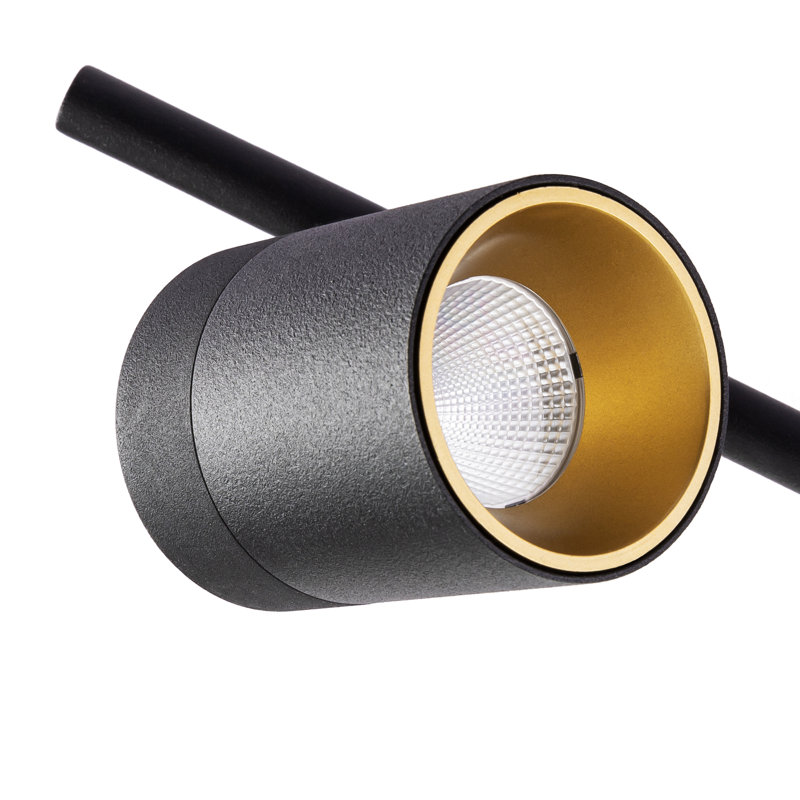 Shura Black and Gold 5-Head LED Track Light
