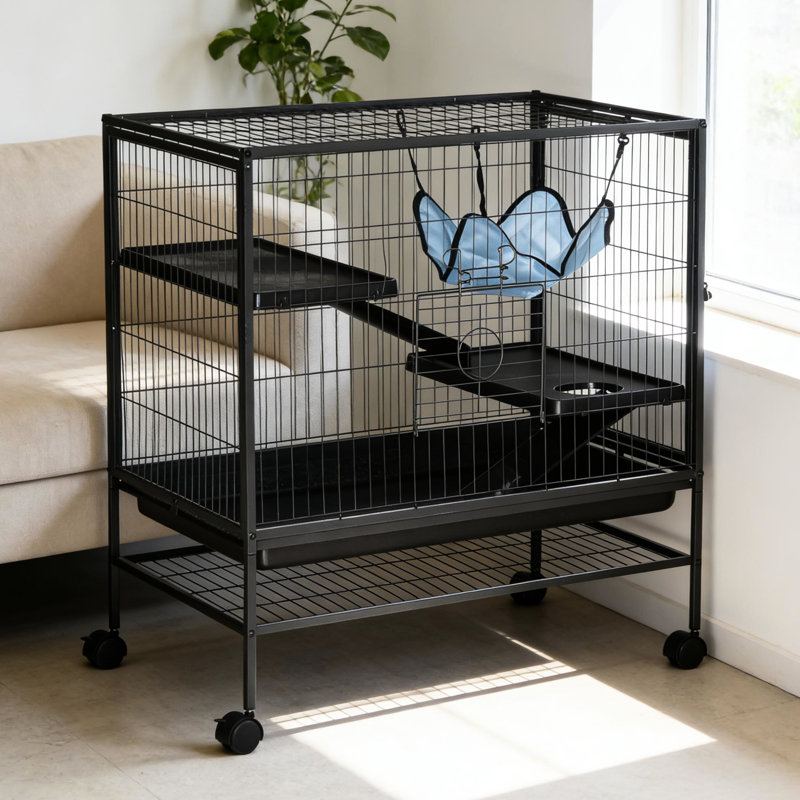 Cage pour animal de compagnie, cage de petit animal, petite cage pour animal avec roues