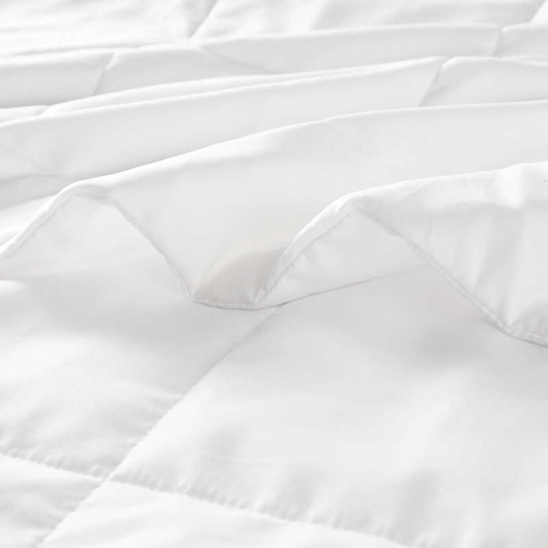 Twin White Knitted Reversible Cooling Blanket