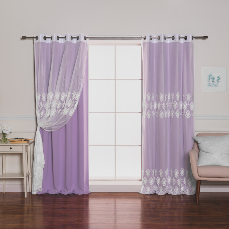 Brunonas Blackout Curtains / Drapes, Beige, 52"W x 84"L