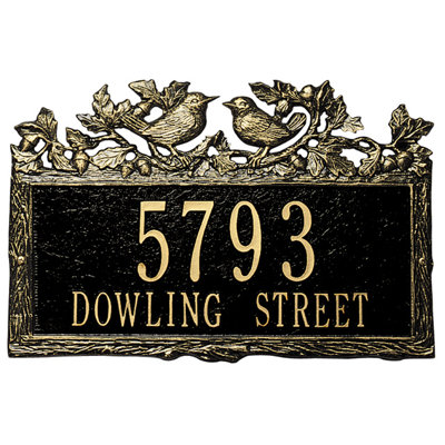 Woodland 2-Line Wall Address Plaque