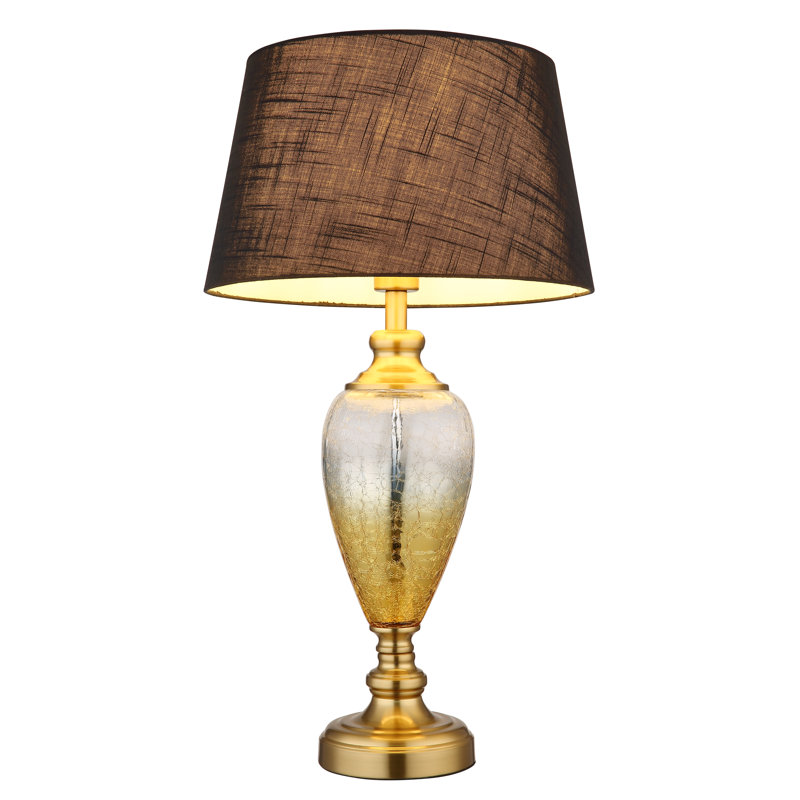 Descally Metal Table Lamp, Black, Gold