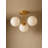 Luna Glass Semi Flush Mount-306874427