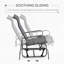 Chaise berçante grise et silencieuse, fauteuil berçant en filet respirant à dossier haut de 28 po pour une détente durable