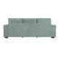 Canapé d'angle avec pouf de rangement, ports USB et porte-gobelets-858279778