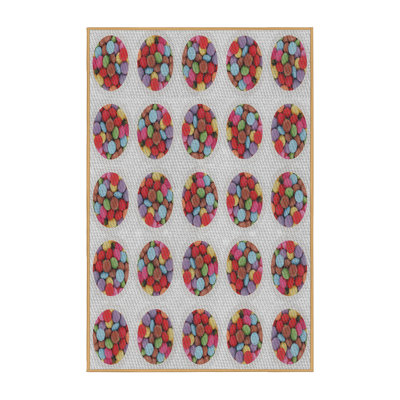 Rouge Retzlaff/bleu/gris Tapis décoratif