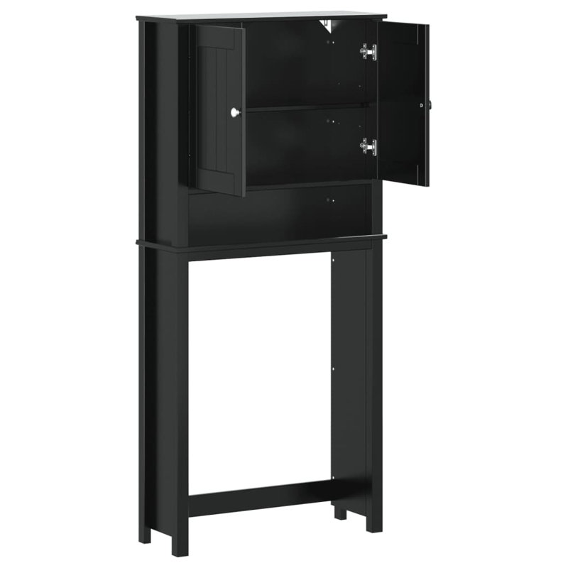 Rangement mural au-dessus de la toilette Laylarae, Noir, H 64,8 po x l 29,9 po x P 10,6 po