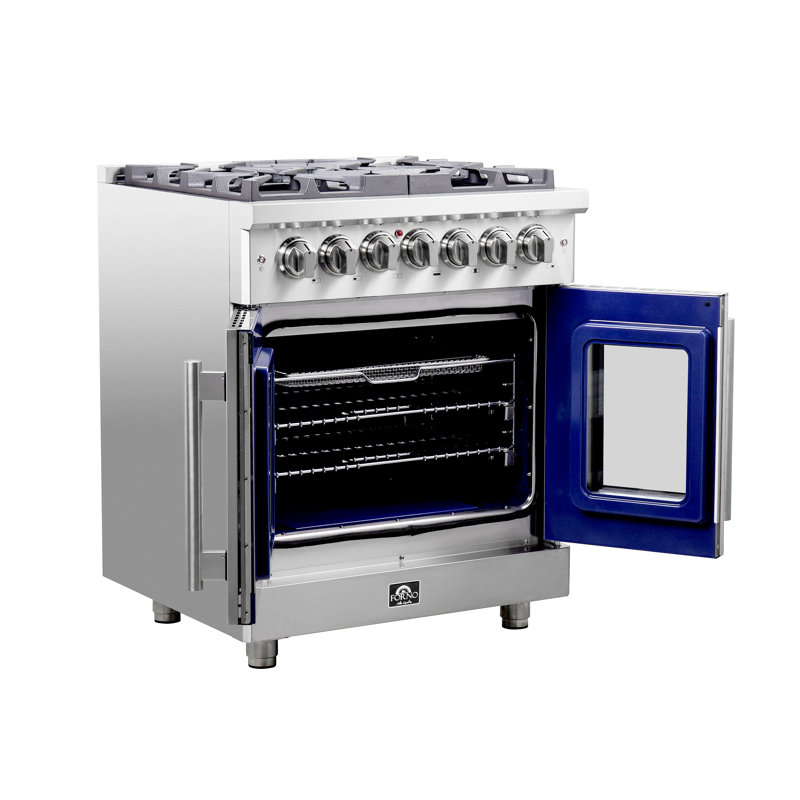 Cuisinière à convection autoportante à double carburant 30 po 4,32 pieds cubes Forno Massimo