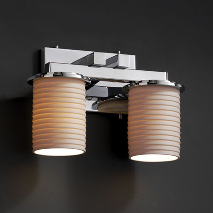Katya 2 - Light Vanity Light, Polished Chrome, Sawtooth