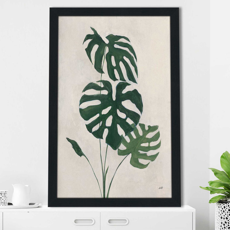 «Palm Botanical I» par Julia Purinton - impression, H 27,5 po x l 21,5 po x P 0,75 po, Cadre espresso