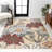 Dizi Modern Botanical Wildflower Yellow/Ivory/Red Rug-91341528