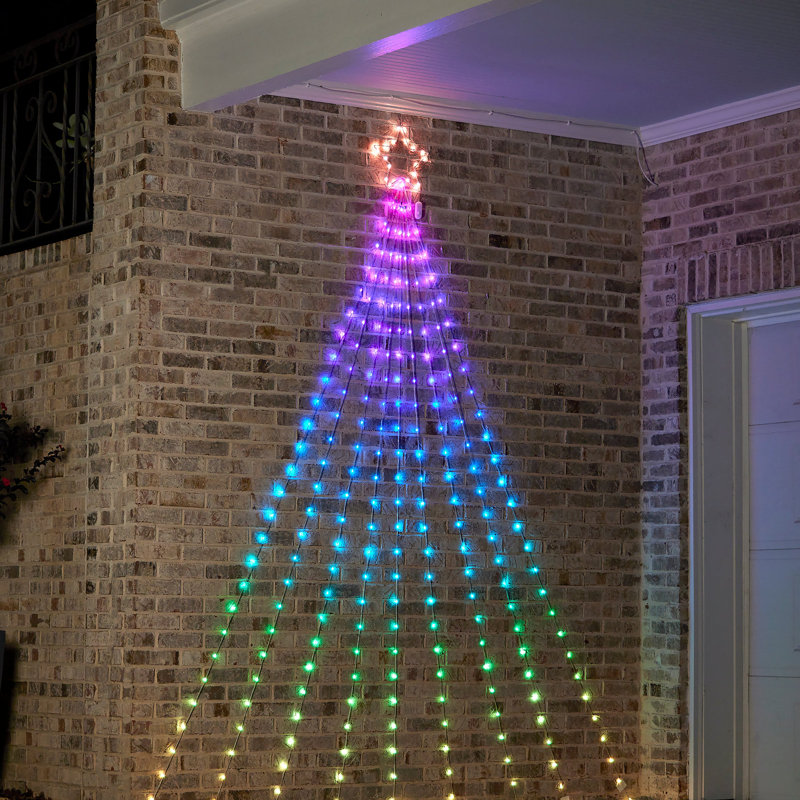 Vivvi App Based Outdoor Waterfall Lights, 11.8 Ft 344 LEDs