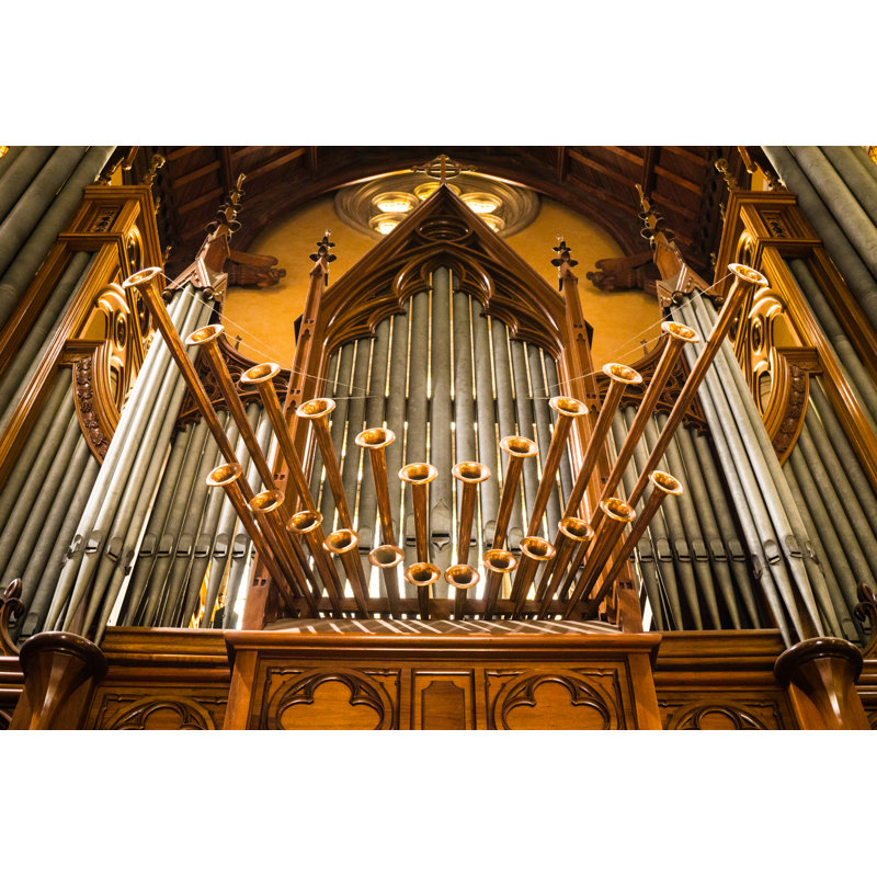 Bic Organ In Church - Wrapped Canvas Print, 30cm H x 46cm W x 3.8cm D