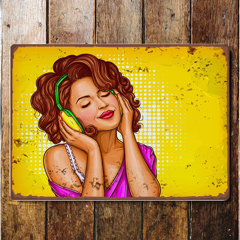 Entertainment Wall Decor on Metal, 20cm H x 25cm W